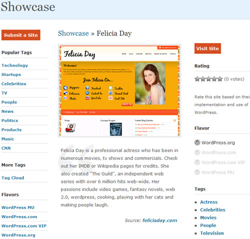 WordPress Showcase
